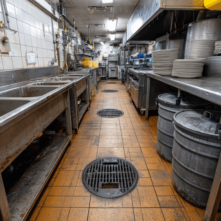 Grease Traps in Resort Kitchen